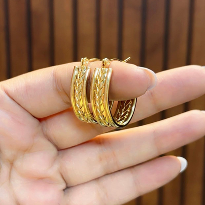 Golden Braid Hoops – Anti-Tarnish