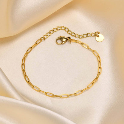 Minimal Oval Link Gold Chain Bracelet
