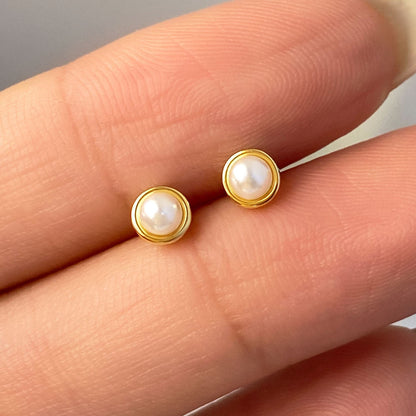 Classic Pearl Stud Earrings