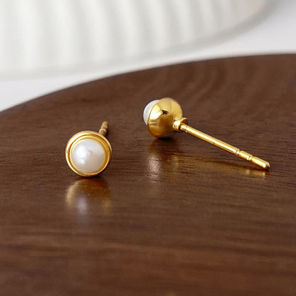 Classic Pearl Stud Earrings