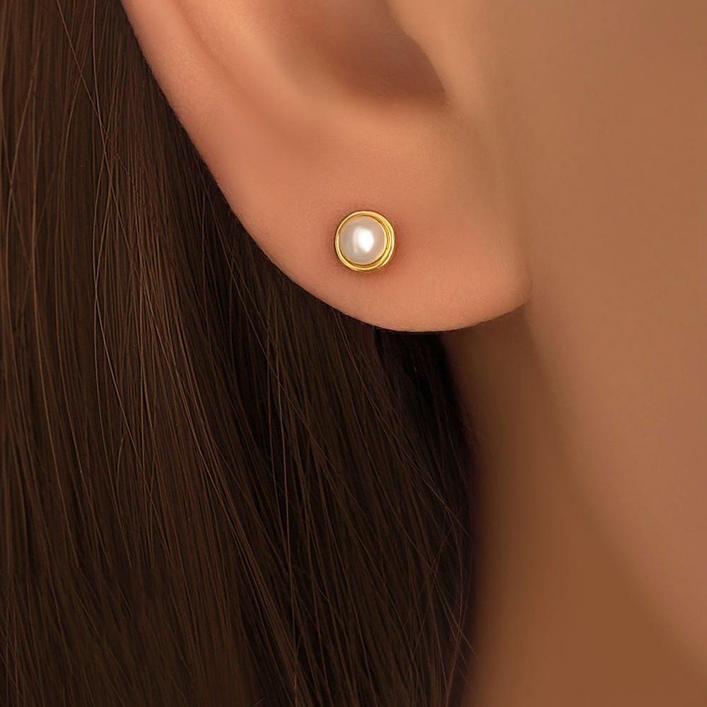Classic Pearl Stud Earrings