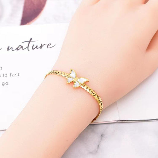 Butterfly Charm Gold Chain Bracelet