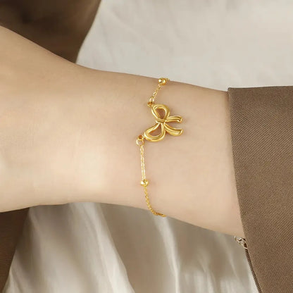 Bow Beads Chain Bracelet - BlingVows - Best Imitation & Anti Tarnish Jewelry Wholesaler