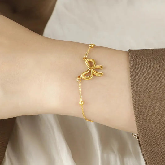 Bow Beads Chain Bracelet - BlingVows - Best Imitation & Anti Tarnish Jewelry Wholesaler