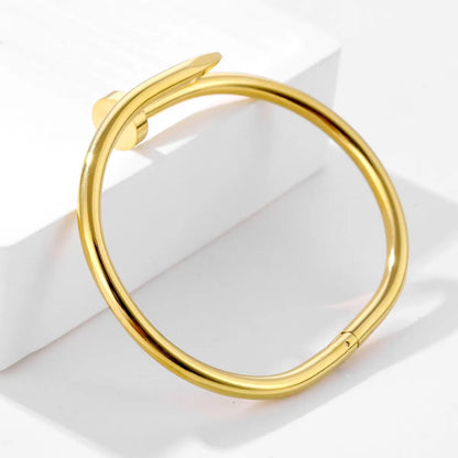 Classic Nail Anti Tarnish 18K Gold Plated Bracelet - BlingVows - Best Imitation & Anti Tarnish Jewelry Wholesaler