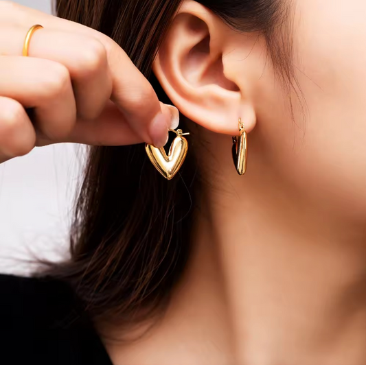 Dainty Heart Earrings - BlingVows - Best Imitation & Anti Tarnish Jewelry Wholesaler
