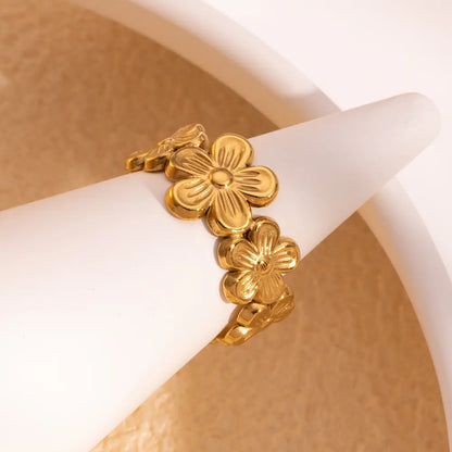 Flower Adjustable Opening Rings - BlingVows - Best Imitation & Anti Tarnish Jewelry Wholesaler
