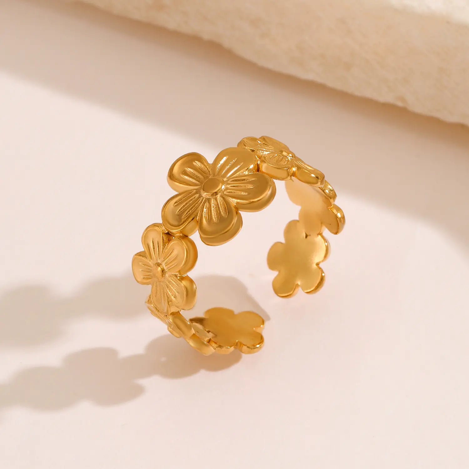 Flower Adjustable Opening Rings - BlingVows - Best Imitation & Anti Tarnish Jewelry Wholesaler
