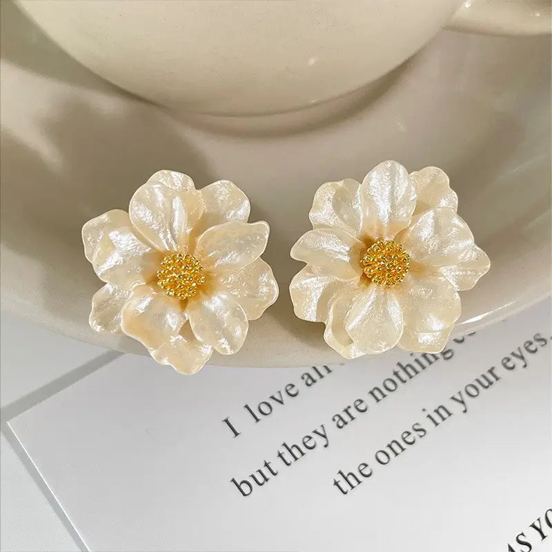 Sweet Camellia Stud Earrings - BlingVows - Best Imitation & Anti Tarnish Jewelry Wholesaler
