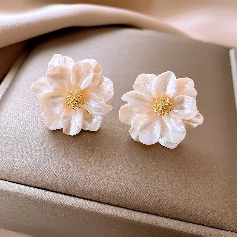 Sweet Camellia Stud Earrings - BlingVows - Best Imitation & Anti Tarnish Jewelry Wholesaler