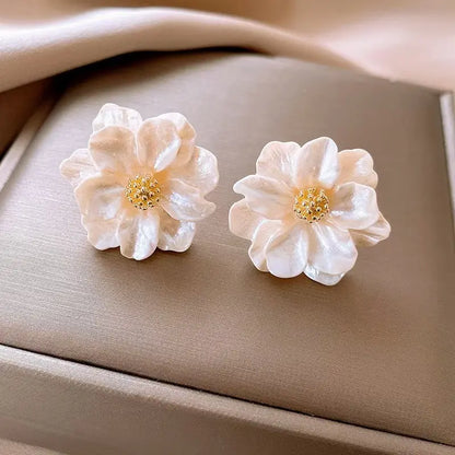 Sweet Camellia Stud Earrings - BlingVows - Best Imitation & Anti Tarnish Jewelry Wholesaler