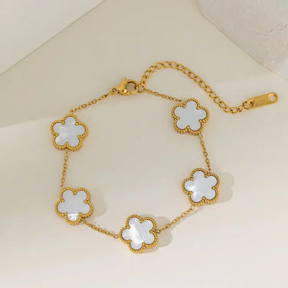 White Lucky Clover Necklace - BlingVows - Best Imitation & Anti Tarnish Jewelry Wholesaler